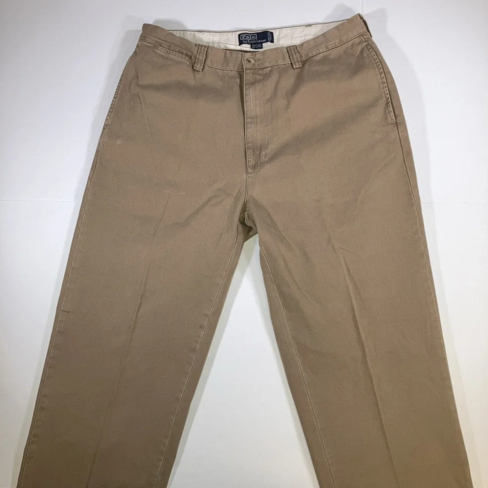 Polo Ralph Lauren Philip Pant Mens 36x30 Khaki Chino Straight Cotton Twill